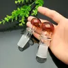 Adaptador de vidro de cogumelo de cor Vidro Bongs Burner Oil Burner Tubos de água Fumar Rigs Fread