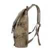 3 kolory męskie damskie plecak na płótnie - skóra vintage torba szkolna plecak - dorywczo wypoczynek torba podróżna Daypack 14 calowych plecaków na laptopa