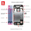 Back Battery Housing cover With Pre-Installed Flex Cable For iPhone 6s 4.7 inch Full Metal Alloy Housing Middle frame free shipping