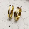 Hot sale 316L stainless steel ring 18k gold plated wedding ring lover rings for Women Men size6-14 LJ0109