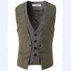 Men039s Slim Fit Senior Business Formal Suit Waistcoat Buttoned Vest Customized Single Breasted Groom7707416