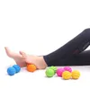 Yoga Fitness Peanut Ball Deep Muscle Massage Ball för Body Foot Neck Roller Gym Övning Jordnötsbollar Spikey Trigger Massager