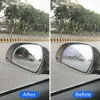 New Universal Car Rearview Mirror Rainproof Anti-fog Auto Dimming Film Sticker Anti-dazzling Rain Shield Oval Roundness