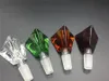 CHAUD en vente 3D Triangle Verre Bong Diapositives Bol Pièce dab rig mâle 14mm 18mm bols pièces conduites d'eau fumer toboggan bol pièce bong narguilé