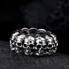 Hochwertige Männer übertrieben Retro Punk Schädel Ring Edelstahl Ring Titanstahlschmuck Halloween Ring 3593180