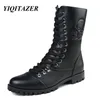 Yiqitazer 2018 winter militaire laarzen man schoenen, designer lace up heren martin laarzen waterdichte oxfords motorfiets cowboy boots man