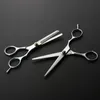 Salão de Barbeiro Profissional de Corte De Cabelo Tesoura de Desbaste Tesoura Conjunto de Cabeleireiro Ferramenta de Estilo de Salão de Cabeleireiro 2 pçs / lote