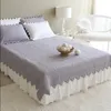100Cotton European Style Solid Color Full Queen King Size White Pink Grey Embroidery Patchwork quilt Bedstrast 9256255