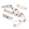 Neue Weiß K Überzogene Eisen Brosche Basis Zurück Bar Abzeichen Halter Safe Lock Brosche Pins DIY Schmuck Erkenntnisse Schmuck Zubehör