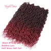 18 "synthetische vlechten haar godin locs faux locs krullend haak haar 18 inch haak vlechten synthetische haarextensies voor zwarte vrouwen