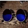 Sekinew Men Kvinnor Retro Vintage Round Mirrored Solglasögon Eyewear Outdoor Sports Glasses Driver Glasögon