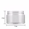 18 -stcs/kavel 100 ml heldere huisdierpot met aluminium deksel, plastic pot, cosmetische pot, plastic container, fles