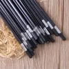 Kvadratisk koreansk chopstick Resuable Chop Sticks Black Chinese Chopsticks Set Hushållsutrustning Bestick 100 par