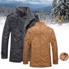  2018 Men's Winter Jacket Men PU Leather Motorcycle Warm Jackets Plus Velvet Windbreaker Male Casual Coat