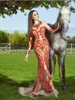 Evening dress Yousef aljasmi Kim kardashian O-Neck Long sleeve Beaded Mermaid Long dresses Almoda gianninaazar ZuhLair murad