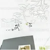 Fai da te primavera natura fresca vivida pianta specchio adesivo decorativo da parete per arredamento camera da letto decorazioni murali ingresso soggiorno R049