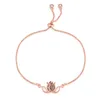 Blume Silber Rose Gold Armband inspirierende Edelstahl Geburtsstein Armband erweiterbar Armreif Geschenk für Frauen Männer