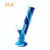 14'' straight bong Unbreakable Bongs Hookah Silicone Smoking Water Pipes with thick glass bowl unique smoking pipe oil rigs