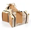 100st Vintage Suitcase Favor Box Wedding Candy Boxes Party Gift Favors Party Candy Box Single Cake Box Packaging7284149