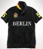 Herren Polos Lustige Männer Poloshirt Klassisch Sommer Big Horse New York Paris Mailand Los Angeles Berlin Casual Sport Poloshirts Marken Polos Rot