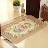 Romantic Flower Printing Carpet Bathroom Rug Mats 1 PCS PVC Anti-slip Bottom Bath Mat Kitchen Carpet Mats Rug In The Toilet WC a224j