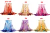 Ny Ankomst Mode Kvinnors Scarf Big Leafs Print Chiffon Silk Scarves Tunna Lång Sjalar Höst och Vinter Hijab Wraps Beach Cover