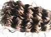 Brazilian Human Virgin Remy Hair Blonde27# Mix Medium Brown 4# Hair Weft Human Hair Extensions Double Drawn Full Head