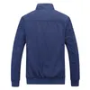 Autumn Blue Bomber Jacket Men Jaqueta de inverno fina para homens de outono à prova d'água casual casual de tamanho comprido casaco de inverno de manga comprida