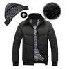 veste d'hiver hommes matelassé noir puffer manteau chaud mode homme pardessus parka outwear polyester rembourré à capuche manteau d'hiver