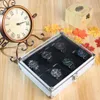 Förvaring 12 arrangör Buckle Watch Collection Metal Box Case Display slot smycken290i183n