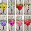 Flor de gladíolo de seda (7 cabeças / pedaço) Espada falsa lírio para festa de casamento Centerpieces Flores decorativas artificiais 80cm 12pcs