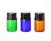 100pcs/lot Free shipping 2ml Colorful Essential Oil Bottles Mini Transparent Glass Sample Vials bottle Container