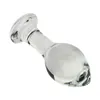 Glad Helder Glas Seksspeeltjes Anale Pluggen Buttplug 45mm Diameter Ballen Anus Dilatator Stimulator G Spot Butt Plug6285140