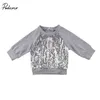 Family Matching Outfits Mother And Daughter Women Newborn Baby Girls Sequins Top Long Sleeve Tshirt Blouse Sweatshirt Clothes7218291