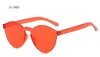 SWOKENCE Fashion Transparent Candy Sunglasses Women Brand Cute Integrated Frame Ultrathin Sun Blinkers Latest Spot SB49