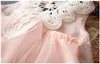 Retail Baby Girl Lace Tulle Princess Dress Kids Pärlade spets Gace Dresses Girls Sleeveless Vest Dress Lovely Children Lace Net Yar5382040