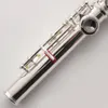 Профессиональные музыкальные инструменты FL281 Flute 16 отверстия закрыто Cupronickel C Тон серебряный флейта с Casecleanin7398441