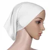 30cm*24cm Islamic Muslim Women's Head Scarf Mercerized Cotton Underscarf Cover Headwear Bonnet Plain Caps Inner Hijabs