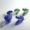 Kleurrijke Animal Glass Bong Bowl met Hookah 14mm 18mm Mannelijke Dikke Pyrex Groene Blauwe Snake Octopus Krokodil Roken Water Pijpen Herb Tabak Kommen