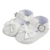 Baby Shoes Newborn Toddler Infant Baby Girls Bow-knot Leather Shoes Soft Sole Anti-slip Baby First Walker