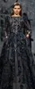 Ziad Nakad 2019 Senaste Prom Dresses Luxury Pärlade paljetter Crystal Bateau Velvet Long Sleeve Evening Gowns Luxury Formal Dress Party Wea 2366