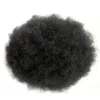 Pełny pu afro corly men toupe cienk skóra kręcona toupe dla czarnych mężczyzn Pu System wymiany włosów 79 cali ludzkie włosy Perugs8356102