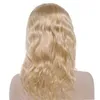 Indisches reines Haar, Lace-Front-Perücke, 25,4–81,3 cm, 613# Farbe, gewellt, blondes Echthaar, Ganzes 175I