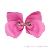 6 Inch Baby Girl Children hair bow boutique Grosgrain ribbon clip hairbow Large Bowknot Pinwheel Hairpins
