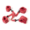 Bondage Red Nieuwe vacht onder bedrewintkit Hand enkel Cuff Bondage Bondage Fetish Sex #T56