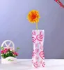 20pcs الإبداعية Creative PVC البلاستيك المزهريات الصديقة للطي قابلة للطي قابلة للطي زهرة قابلة لإعادة الاستخدام المنزل الزفاف الديكور البلاستيك fl8214689