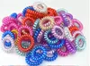 3.5 Cm 10 Pcs Bright Color Brown Rose Blue Telephone Cord Line Plastic Strap Holders Hair Bands Rope Ties Hair Accessories
