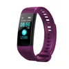 Y5 inteligentny zegarek Blood Tlent Teast Tracker Fitness Tracker Smart Wristwatch Waterproof Smart Branslet na iPhone'a Android Phone9008082