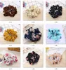 50 Stück Floral Flamingo Solides Hahnentritt-Design Damen Haargummi Accesorios Scrunchie Pferdeschwanz Haarhalter Seil Scrunchy Basic Haarband FJ3351