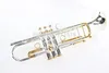LT180S - 72 Tromba B Flat Durable Brass Bb Tromba Squisita scolpita con bocchino placcato argento con guanto Box Tracetina regolabile